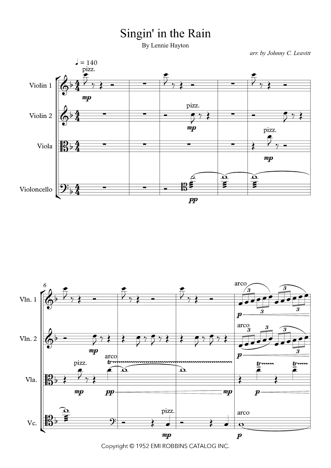 Singing In The Rain (arr. Johnny C. Leavitt)