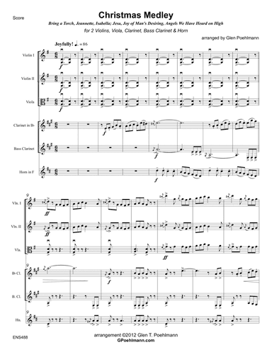 CHRISTMAS MEDLEY - Mixed Ensemble (unaccompanied) (arr. Glen Poehlmann)