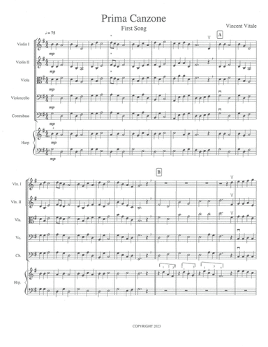 PRIMA CANZONE  (very easy)