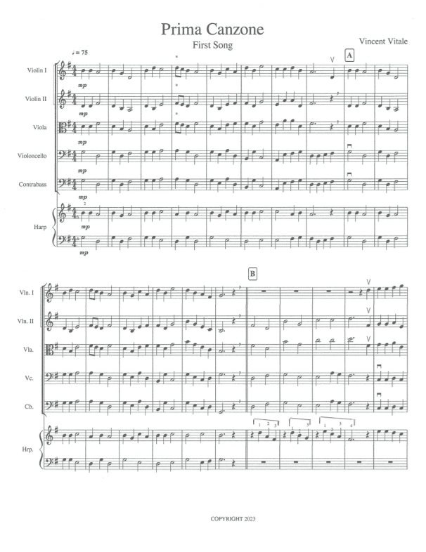 PRIMA CANZONE  (very easy)