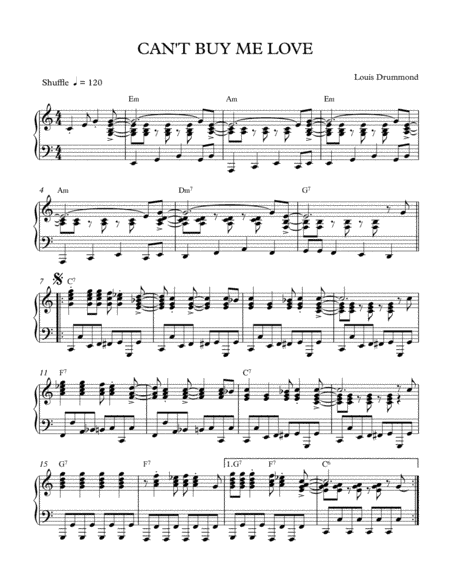 Can't Buy Me Love (arr. Louis Drummond)
