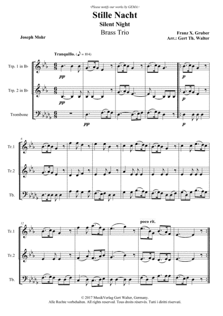 Silent Night (arr. Gert Th. Walter)