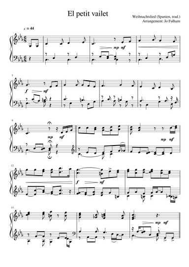 El petit vailet (arr. Jo Fulham)