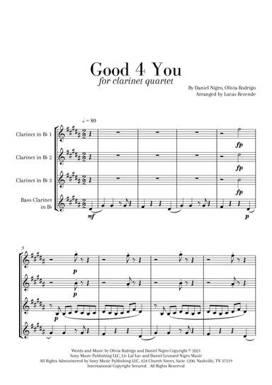 Good 4 U (arr. Lucas Rezende)