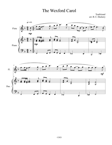 The Wexford Carol (Flute Solo with Piano Accompaniment) (arr. B. C. Dockery)