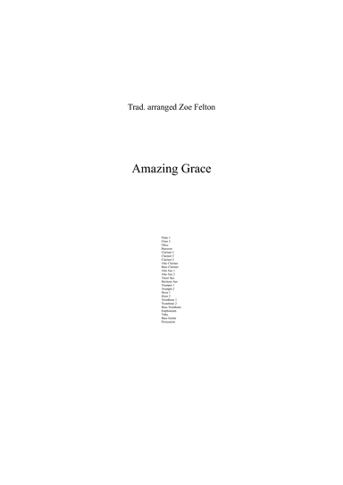 Amazing Grace (arr. Zoe Felton)