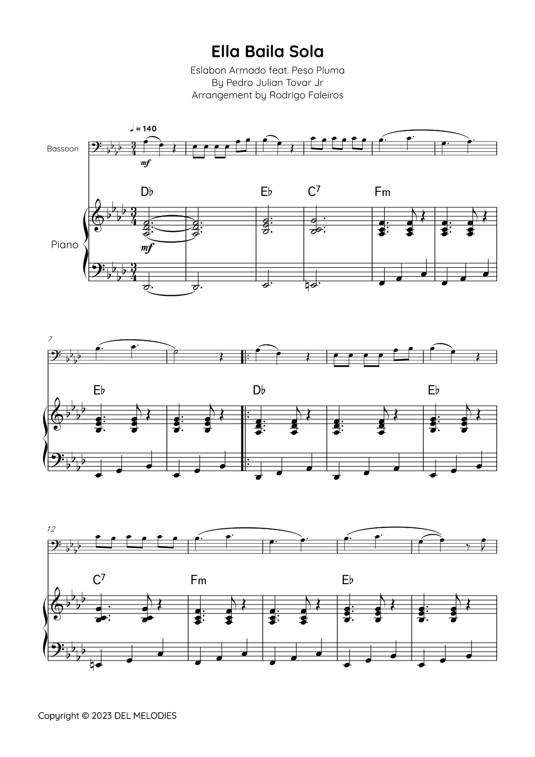 Ella Baila Sola (arr. Rodrigo Faleiros)