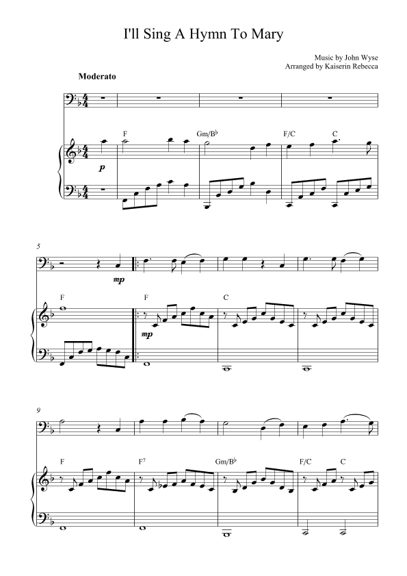 I'll Sing A Hymn To Mary (arr. Kaiserin Rebecca)