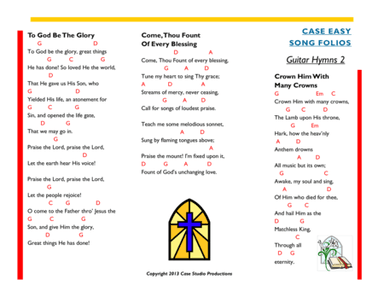 Guitar Hymns 2 - Case Easy Song Folios (arr. Case Stusio Productions)