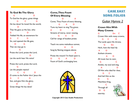 Guitar Hymns 2 - Case Easy Song Folios (arr. Case Stusio Productions)