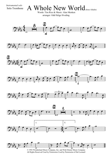 A Whole New World (from 'Aladdin') (arr. Odd Helge Hveding)