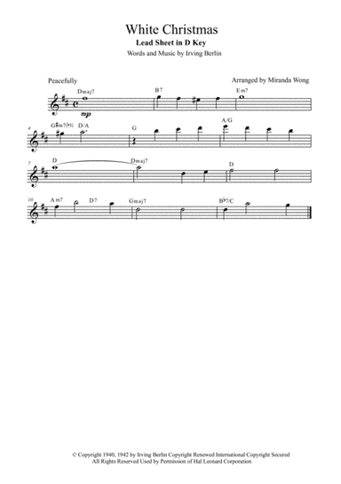 White Christmas (arr. Miranda Wong)