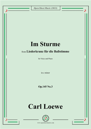 Loewe-Im Sturme,Op.145 No.3,in c minor (arr. OSM Press)