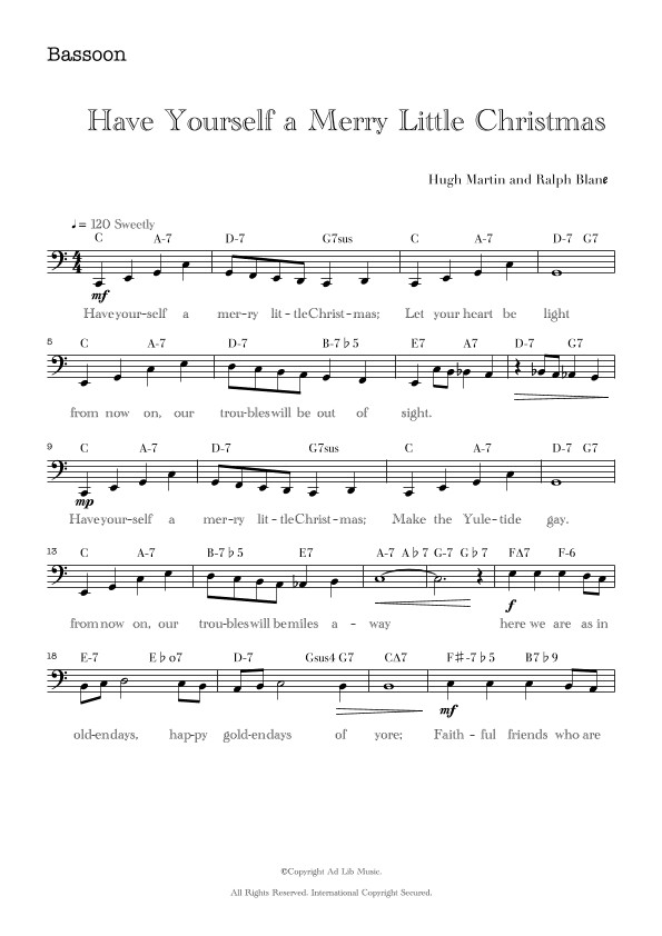 Have Yourself A Merry Little Christmas (arr. Music Ad Lib)