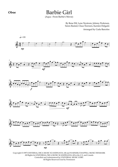 Barbie Girl (arr. Cadu Barcelos)