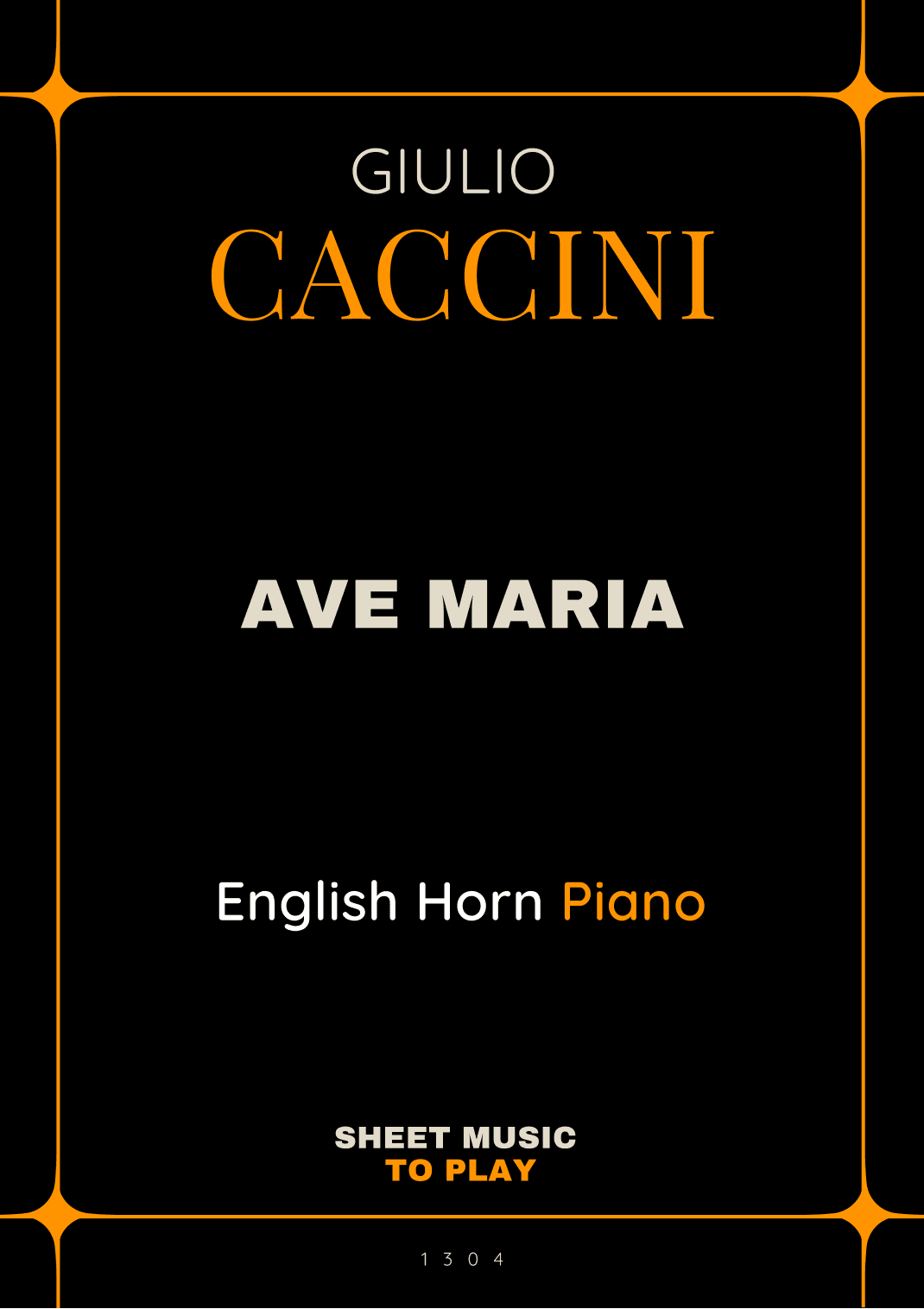 Caccini - Ave Maria - English Horn and Piano (Full Score and Parts) (arr. César Madeira)