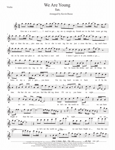 We Are Young (arr. Kevin Busse)