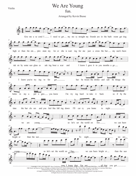 We Are Young (arr. Kevin Busse)