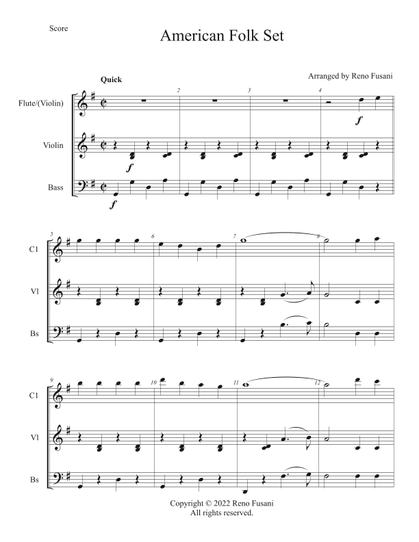 American Folk Set (arr. Reno Fusani)