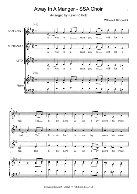Away in a Manger - SSA Choir (arr. Kevin P. Holt)