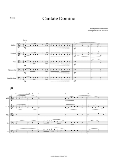 Cantate Domino - Handel (Strings Quintet) chords (arr. Cadu Barcelos)