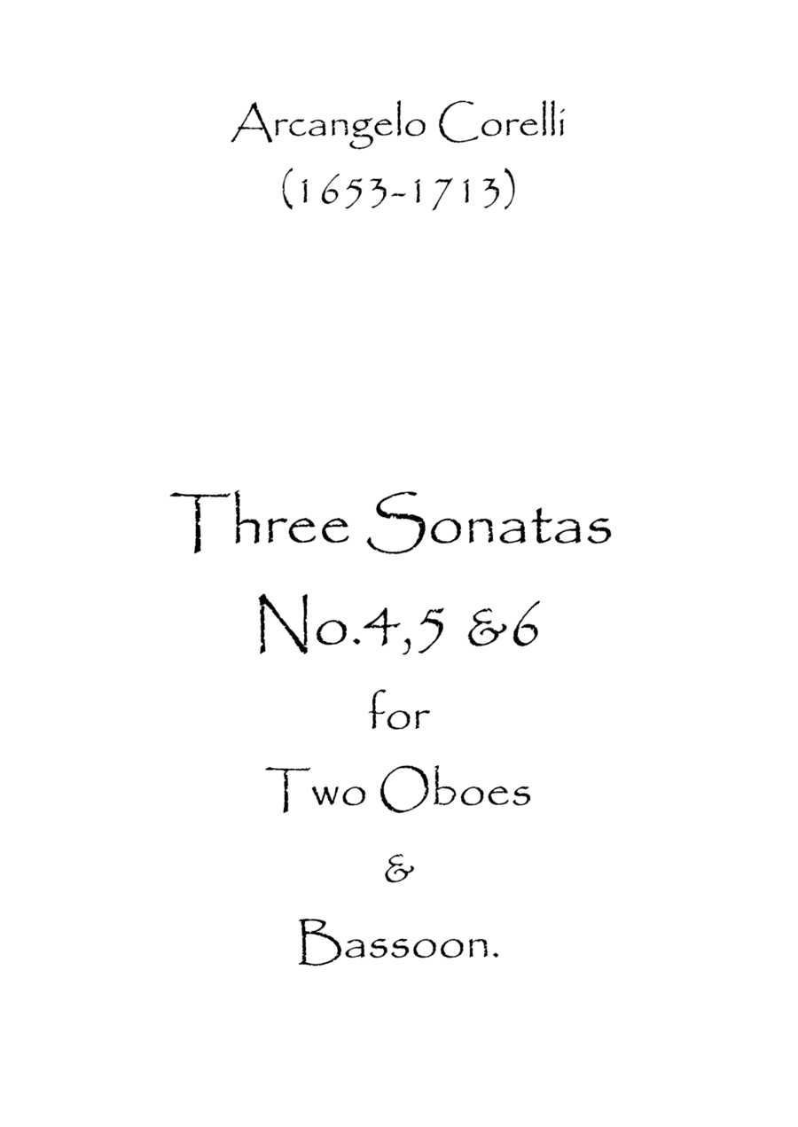 Three Sonatas No4,5 & 6 (arr. Spence Bundy)
