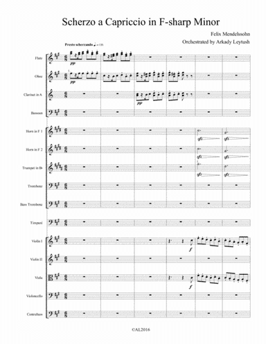 Mendelssohn/Leytush - Scherzo a Capriccio in F-sharp Minor