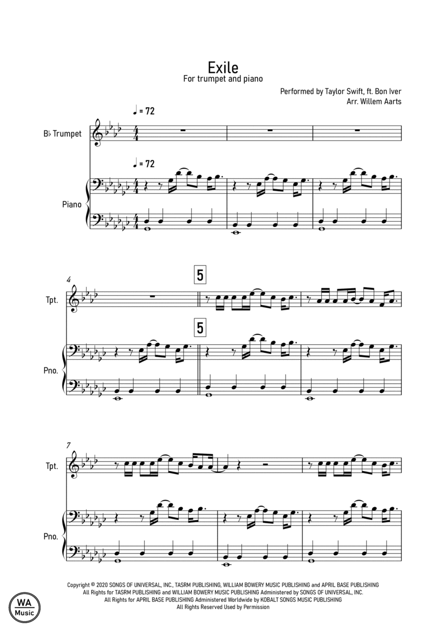 Exile (arr. Willem Aarts)