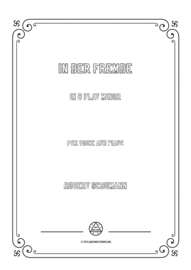 Schumann-In der Fremde in b flat minor,for Voice and Piano (arr. MSM)