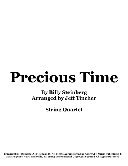 Precious Time (arr. Jeff Tincher)