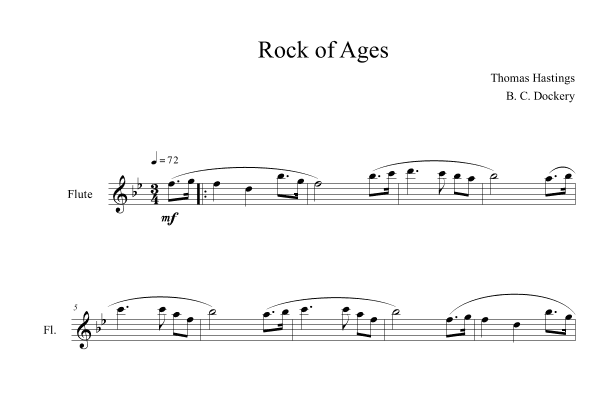 Rock of Ages (Flute Solo) (arr. B. C. Dockery)