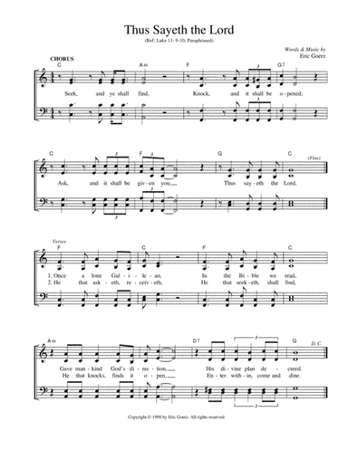 Thus Sayeth The Lord