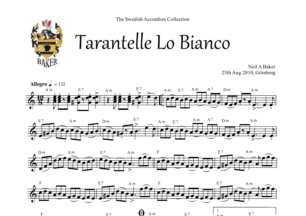 Tarantelle Lo Bianco