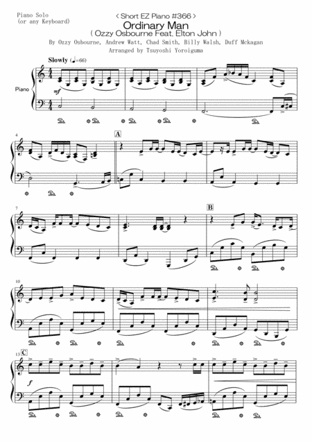 Ordinary Man (arr. Tsuyoshi Yoroiguma)