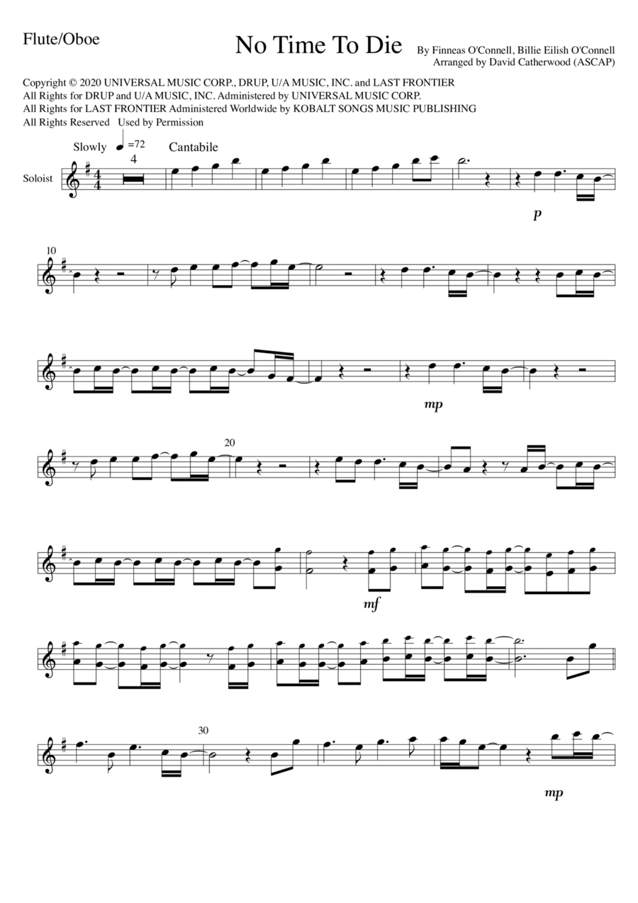 No Time To Die (arr. David Catherwood)