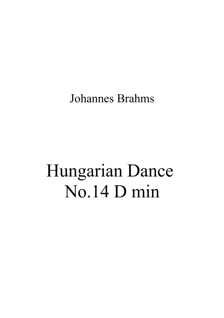 Johannes Brahms - Hungarian Dance No 14 D min (arr. Patrizia Luraschi)