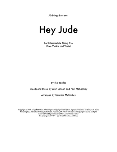 Hey Jude (arr. Caroline McCaskey)