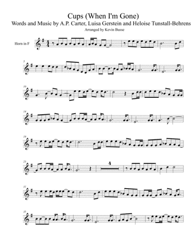 Cups (When I'm Gone) (arr. Kevin Busse)