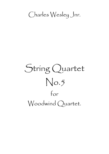 String Quartet No.5 (arr. Spence Bundy)
