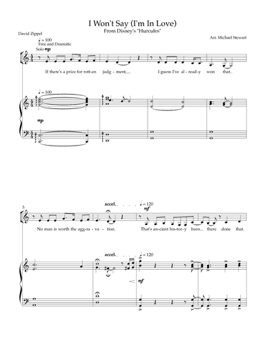 I Won't Say (i'm In Love) (arr. Michael Stewart)