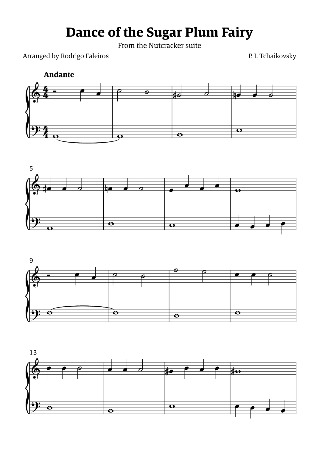 Sugar Plum Fairy theme (arr. Rodrigo Faleiros)