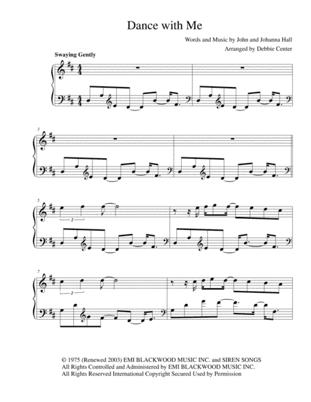 Dance With Me (arr. Debbie Center)