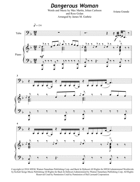 Dangerous Woman (arr. James M. Guthrie)
