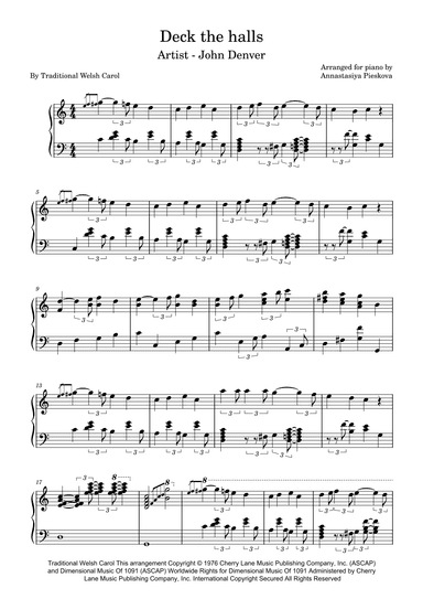 Deck The Halls (arr. Annastasiya Pieskova)