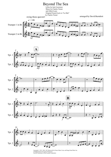 Beyond The Sea (arr. David Burndrett)