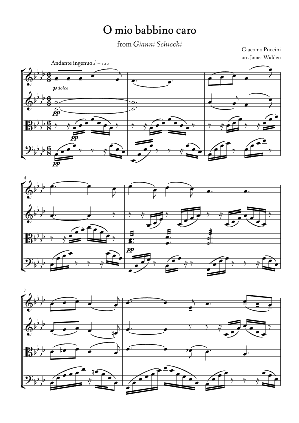 O mio babbino caro (arr. James Widden)