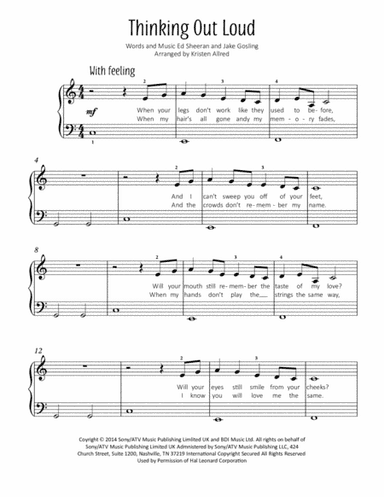 Thinking Out Loud (arr. Kristen Allred)