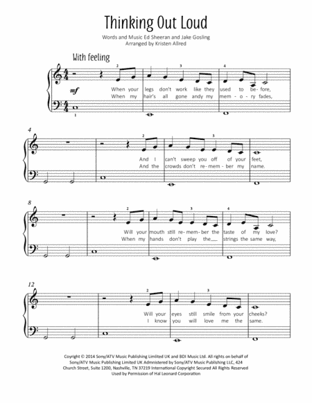 Thinking Out Loud (arr. Kristen Allred)