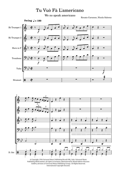 Tu Vuò Fà L'americano (arr. Vasyl Falbota)