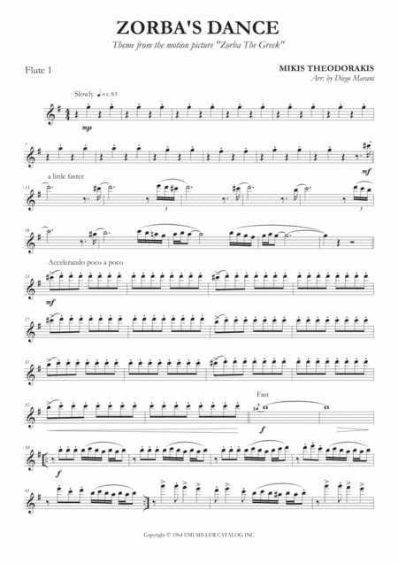 Zorbas Dance (arr. Diego Marani)